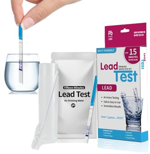 Kit De Prueba De Agua Dura - Verificador De Calidad De Agua Potable, Kit De Tiras De Metales Pesados ​​| Prueba Completa De Dureza Doméstica Con Resultados De Hasta 15 PPB, Verificación De Agua Segura