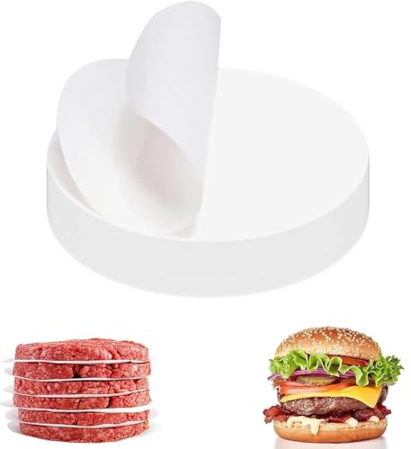 300 PCS Burger Patty Papers 4.5 inch, Non-Stick Wax Paper Sheets for Burger Press, Meat Patty, Cookies & Cake Tin Liners, Greaseproof Parchment Paper for Cooking & Freezing