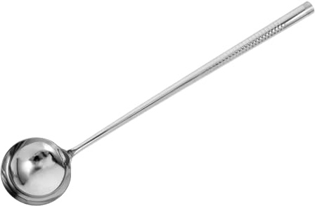 VICASKY Cucchiaio da Cucina in Acciaio con Manico Ergonomico Antiscivolo Mestolo Spesso per Uso e Professionale in Ristorante e