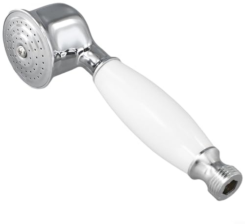 Vintage Handheld Shower Head, Detachable Chrome Showerhead 1 Pack Water Saving Shower Head High Pressure Bathroom Spray Rust Resistant Brass for Home Use