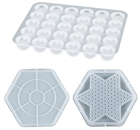 sodeber Set per Resina Epossidica con Stampo in Silicone Scacchiera con Stampi UV Dama