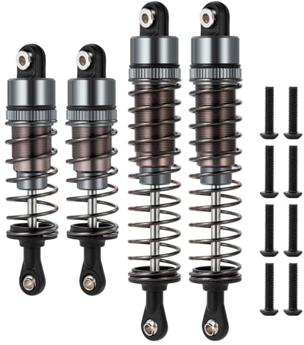 Runup Aluminium Verstellbarer Ölstoßdämpfer für TA-mi-ya DT-03 DT-02 TT-02B | Aluminium vorderen hinteren Dämpfer montiert Set Upgrade