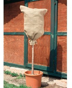 Saco de yute, 80 x 60 cm Rojo – Invierno Protección Alfombras Invierno Plantas