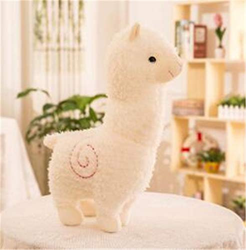 Hava Kolari Plüschtier Alpaka plüsch Stofftier Spielzeug süße weiche Kuscheltier Alpaka (Weiß,55cm)