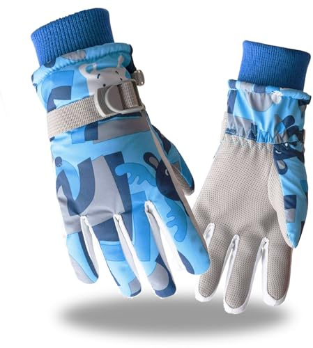 Tofern Kinder Skihandschuhe Wasserdicht für Snowboard, Junge/Mädchen Winter Handschuhe Warme Winddichte Fahrradhandschuhe