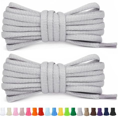 Stepace 2 par 6 mm ovala runda skosnören för sneakers 60 cm – 200 cm längd 18 färgade ovala skosnören