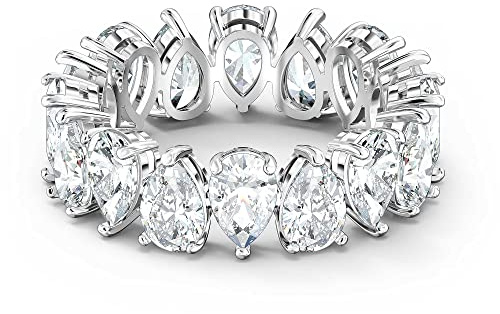 Swarovski Matrix Vittore Kollektion Ring, Tropfenschliff, Weiß, Rhodiniert