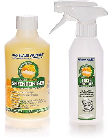 Das Blaue Wunder | Seifenreiniger Liquid Orange| ergiebiges Konzentrat | natürlicher Allzweckreiniger | alle Oberflächen | In- & Outdoor (1, 500ml)