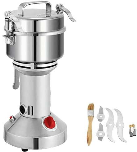 Molinillo de café de grano eléctrico de 350G, 750G, 1000G, máquina de molienda de acero inoxidable for triturar trigo, hierba, soja, mijo, maíz Fácil de usar para profesionales y principiantes(Capacit