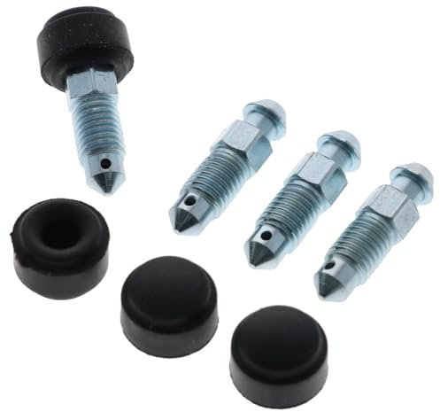 4X Bremssattel Entlüfterschraube Entlüftungsventil M7x1x25.7 für Mercedes Ford Suzuki Nissan mit Kappen