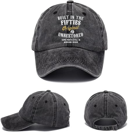 Anseom Gorra Beisbol, Gorra de Hombre Vintage Ajustable Gorra de Algodón de Verano Aire Libre Cap para Hombres Mujeres Regalos para Abuelos
