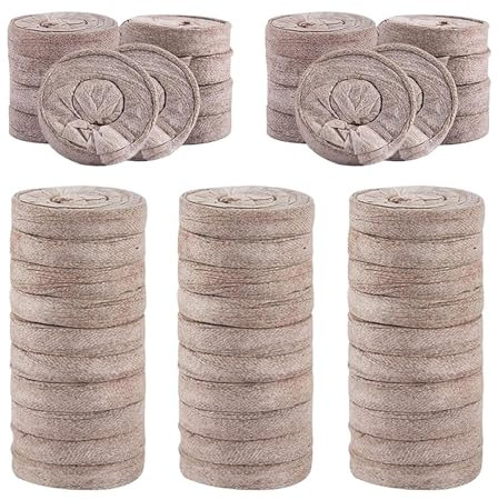 Esncddym Torfpellets, Torfpellets für den Pflanzenstart,Bodenblock, komprimierte Bodenpellets, 50 Stück, Pflanzen-Starterkapseln | Kompakter Nährstoffdünger, Pflanzenkapseln in großen Mengen für