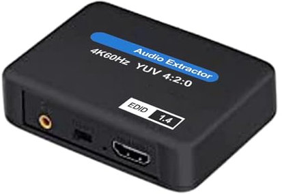Mimoqk HD-Audio-Extraktor 4K, HD-Audio-Extraktor 4K, Konverter HD 4K – HD-Audio-Extraktor, AUX-Adapter, drei Audio-Modi, verbessert das Heimkino-Erlebnis für verschiedene Geräte