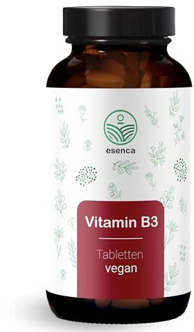 Vitamin B3 Tabletten (Niacin) - 180 Tabletten - 250 mg Vitamin B3 pro Tablette - hochdosiert und ohne Zusatzstoffe - 6 Monatsvorrat - Vegan - aus Deutschland