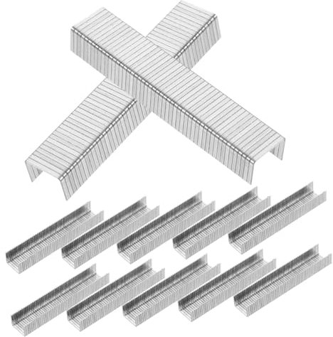 DOITOOL Agrafes Métalliques à Couronne Étroite pour Agrafeuse Pneumatique Certifiées, Robustes et Compatibles, pour Travail du Bois Professionnel et Domestique, Lot de 1000 Pièces, Usage
