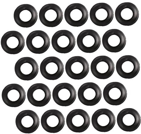 SKISUNO 100pcs Protective Coil O-ring Wire Grommet Rubber Rings for Cable Management O-ring Grommet to Protect Wire