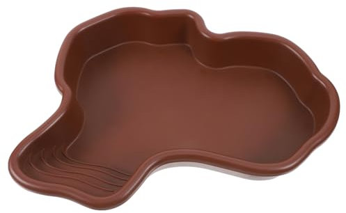 Toddmomy Plastic Turtle Pool and Reptile Bathing Tub Large Soaking Dish for Terrarium Tortoise Feeding Water Bowl Sturdy Reptile Food Dish Suitable for Turtles and Frogs