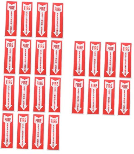 MUCKLILY 3 Ensembles Autocollant D'Extincteur LED Grands Extincteurs De Cuisine Panneaux Adhésifs Extincteur De Graisse De Fête Autocollant D'Extincteur Automatique 8 pièces * 3