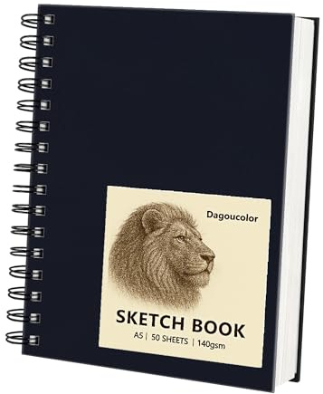 DagouColor Sketch Book, 140GSM, 50 Sheets - A5, 1 Pack