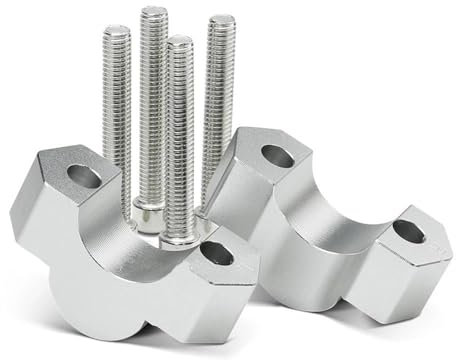 UJNHEQ Lenkererhöhungen Motorrad Heben Griff Booster Lenker Steigleitungen Clamp Verlängerung Adapter Für B&MW Für Abenteuer F900GS 2023-(Silber)