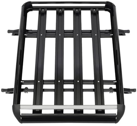 BYSKJZ Relingträger Dachträger Großer Schwarzer Aluminium-Dachgepäckträger Auto-Aluminium-Korb Wanne Gepäckträger dachträger querträger