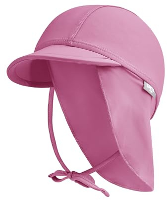 Sterntaler Schirmmütze Nackenschutz Uni – Leichte Kindermütze aus Bademodenstoff mit Elasthan, unifarben, mit Nackenschutz und UV-Schutz 50+