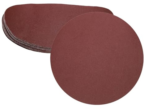 sourcing map 15pcs 200mm PSA Sanding Discs, 120 Grits Aluminum Oxide Self Adhesive Stick Back Sandpapers, No-Hole Round Wet/Dry Sander Papers, Sand Auto Car Paint, Wood, Metal
