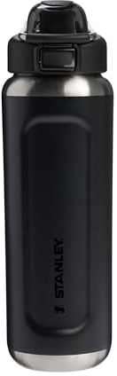 STANLEY Wellspring Bottle 0.7L - Cold For 12 Hours - Iced For 40 Hours - BPA-Free Recycled Stainless Steel Flask - Leakproof - Dishwasher Safe - Black 2.0