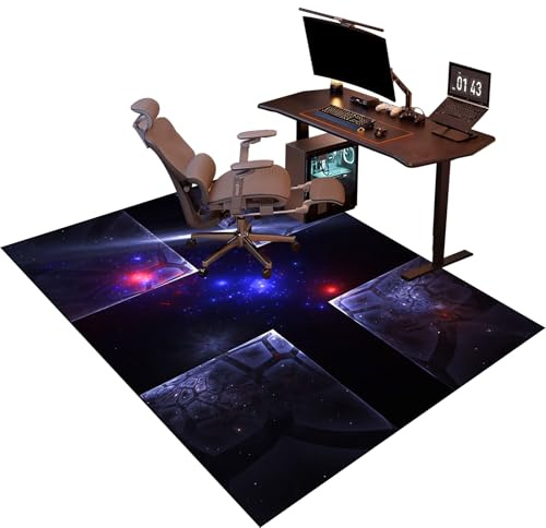 Alfombra Silla Gaming Antideslizante Alfombrilla para Silla de Oficina Gaming, Protector Suelo Silla Ruedas, Alfombrilla de Protección para Suelos Duros, Tapete Protector de Suelo 100 x 120 cm
