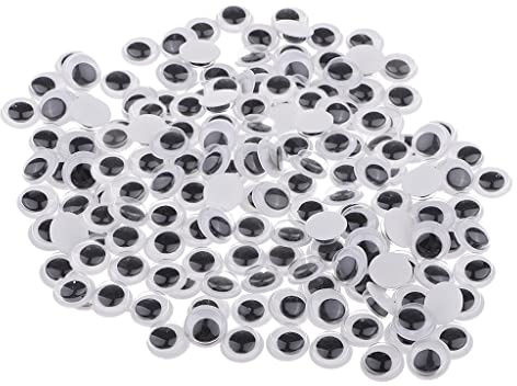 Gitohoni Ojos Móviles Autoadhesivos para Manualidades Pack de Ojos Pegatinas Plásticas Surtidas Suministros Creativos de Artesanía Fáciles de Aplicar Adecuados, 10 mm 200 Piezas
