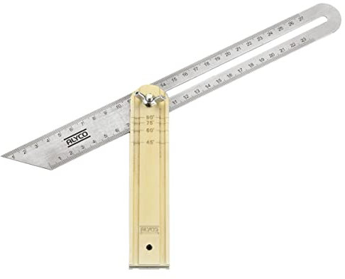 Alyco 197398 Winkelschmiege Edelstahl Griff Aluminium 250 mm