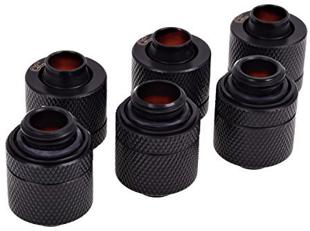 Alphacool 17387 HF 13/10 Compression Fitting G1/4 - Deep Black Sixpack WaterCooling Raccordi