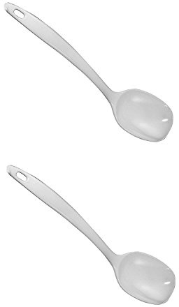 Chef Craft Melamine Basting Spoon White Hard Plastic, 11-Inches Long (2-Pack)