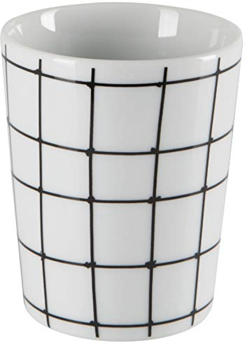 Spirella Gobelet Porcelaine VISBY Noir & Blanc