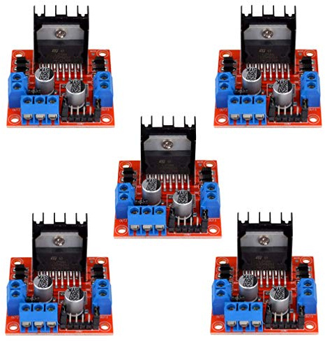 Hailege 5pcs L298N Motor Driver Controller Board Module Stepper Motor DC Dual H-Bridge Smart Car Power
