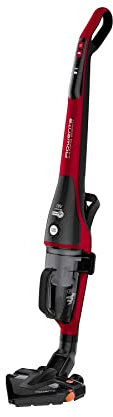 Rowenta Aspirapolvere senza Filo, Air Force Serenity, Tecnologia Ciclonica, Spazzola di Aspirazione Delta, Livello Sonoro 72 dB(A), 50 minuti di Autonomia, Filtraggio del 99.9%, Rosso RH9133