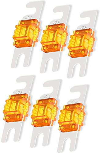 Greluma 6 Pz Fusibili mini ANL da 40 A per fusibili elettronici per sistemi audio video marini per autoveicoli