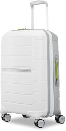 Samsonite Freeform Hardside Erweiterbar mit doppelten Spinnrollen, Weiß/Grau, Carry-On 21-Inch, Freeform Hardside Erweiterbar mit doppelten Spinnrädern