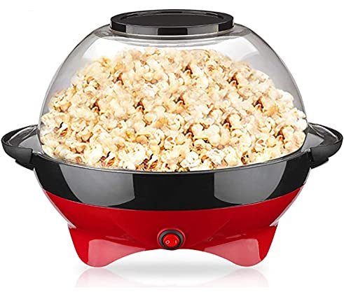 Exception Popcorn Maker, 5L Popcorn Popper Machine,800W Fast Quiet Popcorn Maker Machine, Electric Hot Oil Butter Popcorn Popper with Stirring Rod, Non-stick Plate