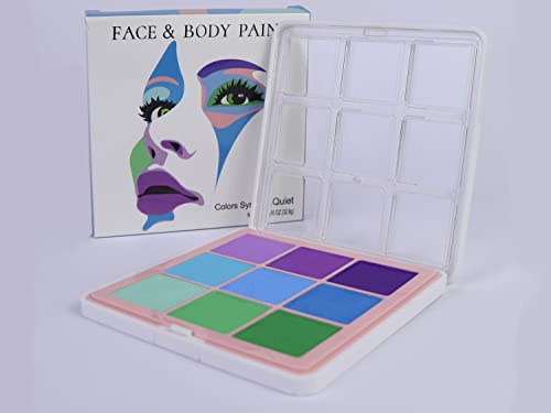 Bodypainting Facepainting set of water colors - 9 PCS QUIET SET (32.8g)