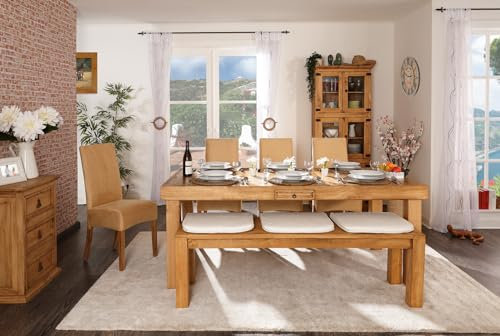 1a Direktimport Mexico Möbel Esstisch - Pinie Massivholz - ausziehbar bis 280 cm - mexikanisch