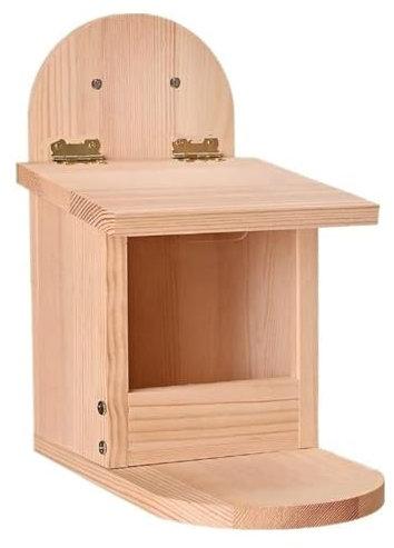 Eichhörnchen-Futterspender,sichtbares Eichhörnchenhaus aus Holz mit beweglicher Abdeckung,lustiger Eichhörnchen-Futterspender mit Langer Futterplattform für draußen,Hinterhof,Garten