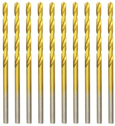 Titan HSS Metallbohrer 2.5mm x 57mm x 10pcs Professional Geschliffen Kobalt Spiralbohrer fur Edelstahl und Metall