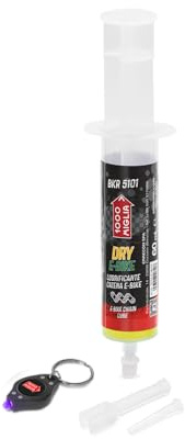 Errecom BKR 5101 E-BIKE ALL WEATHER Lubricante Cadena Bici Eléctrica para todo tipo de senderos - 60 ml, Jeringa + aplicadores Drop y Huggie System, fórmula fluorescente y perfumada