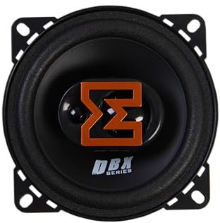 EDGE EDBX4 4” inch (10cm) 3 way Coaxial speaker - 60/120 W, Black and Orange. Includes Grilles, Sold in Pairs