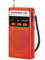 Piccole Radio AM/FM, Mini Radio con Funzione MP3 e Presa per Cuffie, Radio Portatili con Batteria Ricaricabile Integrata, Radio con Clip, Cordino e Funzione Luce.（Rosso）