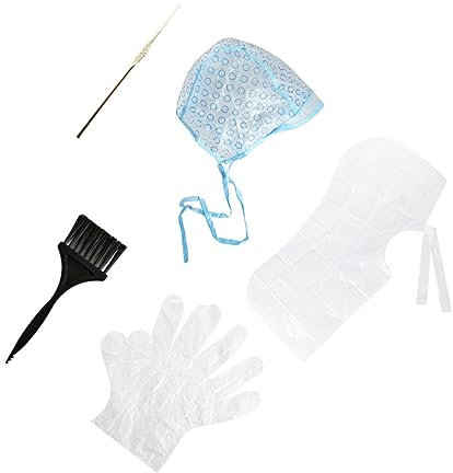 BELLIFFY 5stücke Teiliges Für Haarfärbung Wiederverwendbar-haarfärbewerkzeuge Mit Färbekappe Pinsel Schürze Und Handschuhen Für Salon Und Zuhause Praktische Haarfärbemittel Für