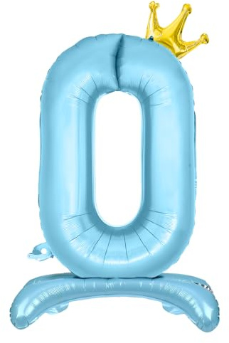 Luftballon 0-9 Geburtstag, Stehend Folienballon 0-9 Zahlen Luftballon Blau 32/81cm Folienballon Geburtstag Deko Junge