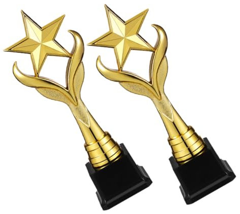 TOGEVAL 2pcs Appreciation Trophy for Kindergarten Ceremonies Creative Dance Sports Award Unique Model for Celebrations Honor Students Beautiful Design