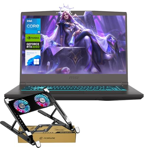 MSI Computer portatile da gioco ultra sottile 15 VR-Ready, 15,6 FHD 144Hz, Intel i5-13420H (Beats Ryzen 7 7435HS), NVIDIA GeForce RTX 4060, 16 GB RAM, SSD da 1 TB, KB retroilluminato, Wi-Fi 6, bundle